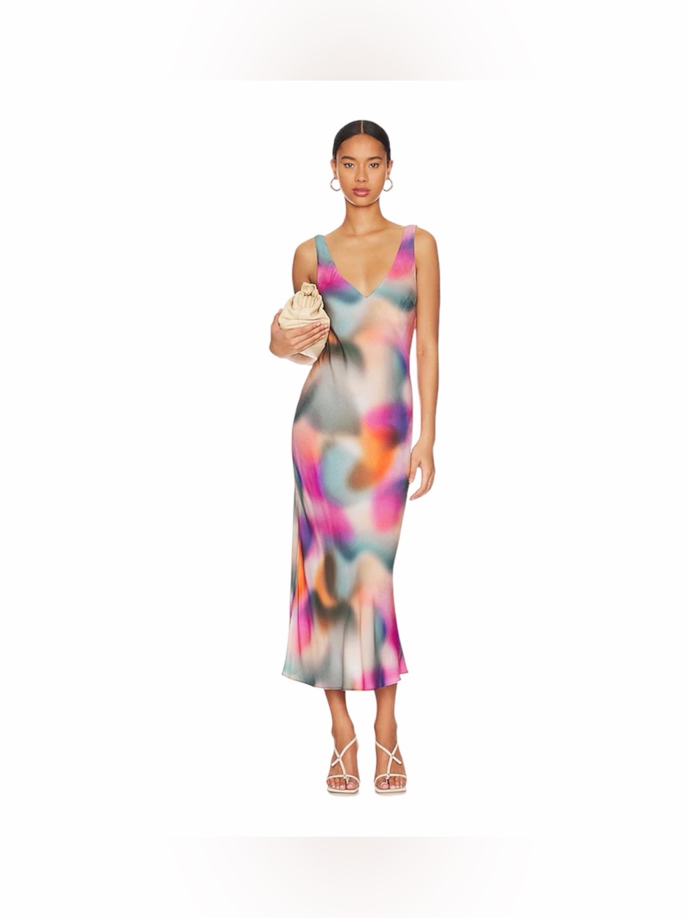 LNA v neck slip dress in kaleidoscope size medium